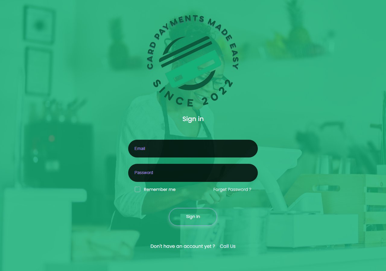 Screenshot of the Card Payments Made Easy EPOS sign-in portal, powered by HDS Cloud Apps